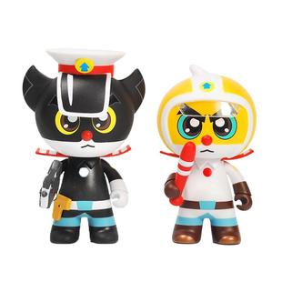 上海美术电影厂正版黑猫警长儿童玩具淘公仔白猫班长手办汽车摆件