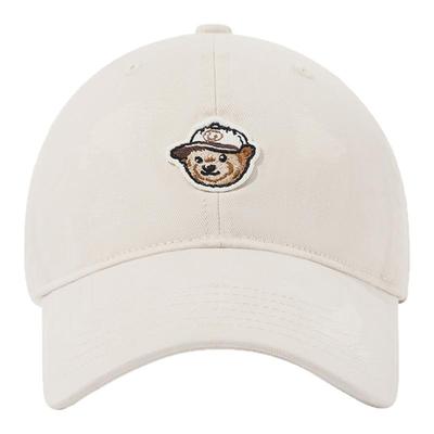 原创小熊刺绣软顶鸭舌帽显脸小