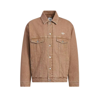 adidas阿迪达斯三叶草男女中性刺绣复古牛仔运动夹克外套 KB5447