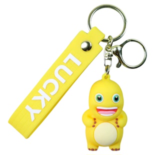 网红爆款呆萌奶龙公仔钥匙扣可爱卡通包包挂件车钥匙链创意小礼品