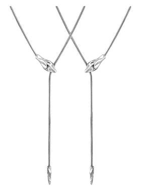 DH7蛇头情侣项链女秋冬毛衣链饰品男轻奢高级感锁骨链本命年吊坠