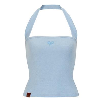 VIAPITTI刺绣蝴蝶结肩带背心