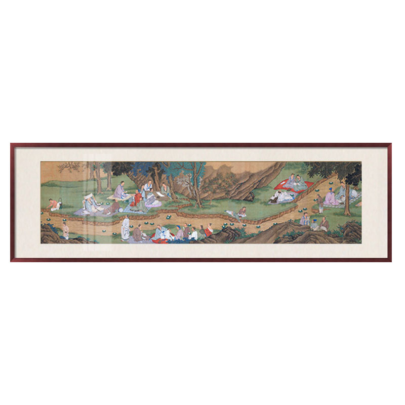 米亦堂x兰亭序修禊图 樊圻新中式人物国画书房茶室办公室玄关挂画