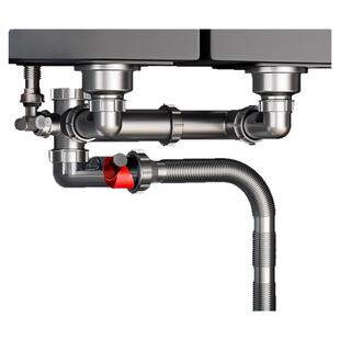 厨房洗菜盆下水管配件水槽单双槽排水管道全套装洗碗池三通下水器