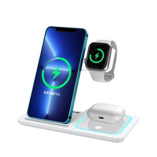 remax睿量三合一无线充电器手机支架适用apple watch手表iwatch苹果17充电座快充磁吸magsafe底座airpods耳机