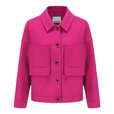 tanni摩登复古时髦短款廓形大衣