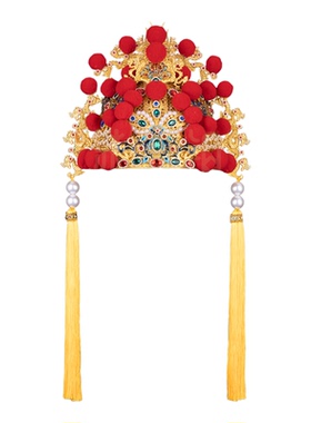 定制龙五爷头冠关公帽子像体帽冠