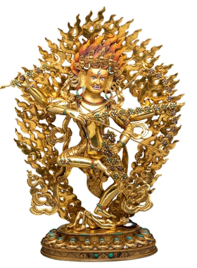 作明佛母佛像尼泊尔进口手工摆件