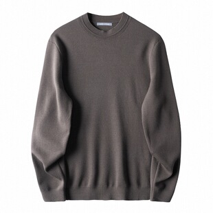 JSSD HOMME 冬季男款纯羊毛针织衫圆领毛衣男士纯色长袖毛衫男