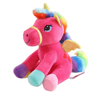 海利伟粉色独角兽毛绒玩具小马公仔女孩抱睡柔软玩偶生日礼物娃娃