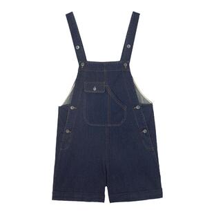 牛仔背带裤女小个子夏装设计感小众显瘦女装宽松美式复古减龄短裤