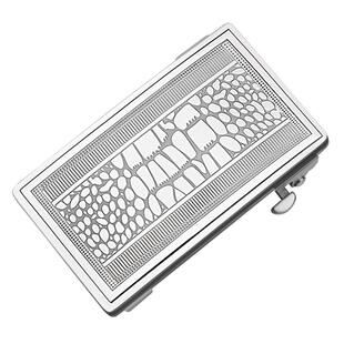 304不锈钢无牙自动扣头内穿式无孔皮带头男士腰带头3.5cm裤带内扣