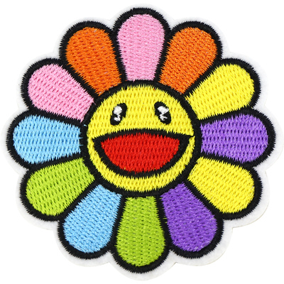 刺绣布贴彩色小雏菊太阳花笑脸