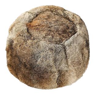 真兔毛帽子男冬季中老年人户外保暖护耳皮毛一体皮草帽雷锋帽棉女