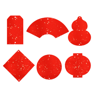 2026迷你福卡挂件双面万年红宣纸春联纸手写卡纸福字红纸对联专用纸空白书法作品纸中国风喜庆古风书签挂饰