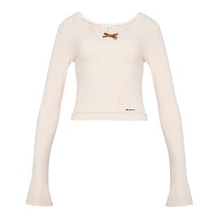 Kroche 丝绒蝴蝶结蕾丝领边德绒打底衫女春秋洋气好看上衣