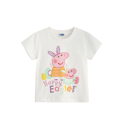 小猪佩奇儿童短袖T恤纯棉2026夏季新款男女童宝宝夏装上衣打底衣