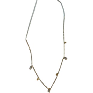 闪钻吊坠精致小巧项链女细款钛钢镀金锁骨链18K金轻奢小众高级感