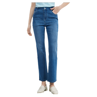 [裸感高弹]波顿女士牛仔裤抗皱易打理中高腰高端美式休闲抗菌裤子