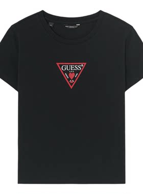 GUESS秀智10周年纯棉短袖T恤
