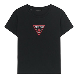 韩国代购GUESS女纯棉短袖T恤三角LOVET恤秀智10周年版YQ3K2435
