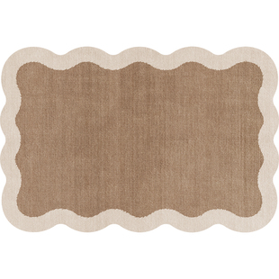 异形地毯客厅卧室2025新款中古风轻奢高级感不规则定制垫防水防污