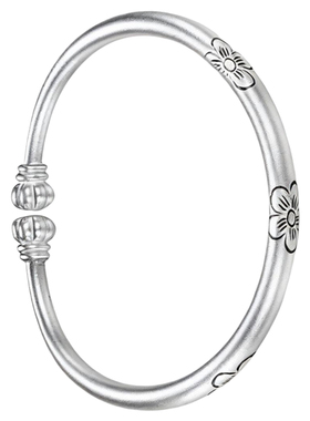 女足银999开口南瓜马蹄镯银手镯