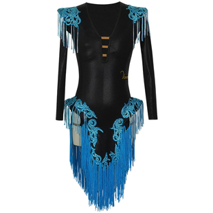 薇妮拉丁舞服专业高级感流苏表演出服装14岁以上比赛花服量身定制