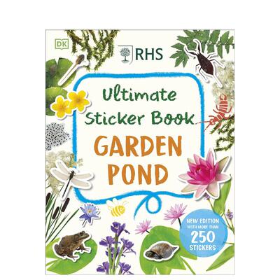 【预售】【DK】RHS 贴纸书：花园池塘英文儿童趣味进口原版外版书平装3-6周岁RHS Ultimate Sticker Book Garden PondDKDK Childr