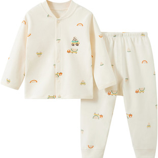 婴儿内衣套装春秋季新生纯棉打底男女童儿童分体衣服宝宝秋衣秋裤