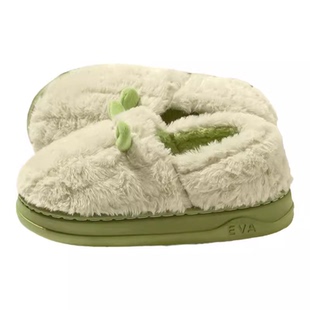 厚底包跟棉拖鞋女2025新款冬季毛毛绒室内家居防滑加绒保暖棉鞋男