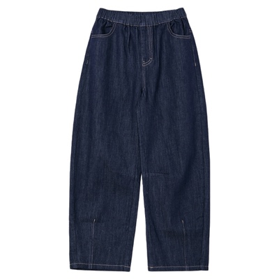 棉叔叔女童男童不落色香蕉牛仔裤