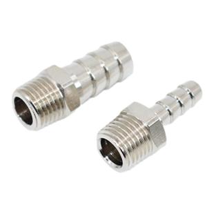 全铜镀镍宝塔YPB直通终端接头竹节卡管直通外螺纹水管煤气管8-1/4