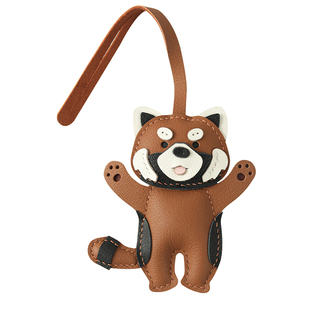 裁鱼手工diy材料包真皮小浣熊汽车钥匙扣挂件包包挂饰自制送礼物