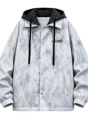 不起球不褪色加绒加厚外套棉服男