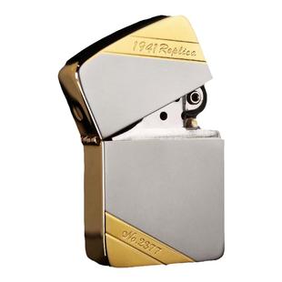 Zippo打火机限量双切正版防风煤油复刻镀色-送男友高档生日礼物