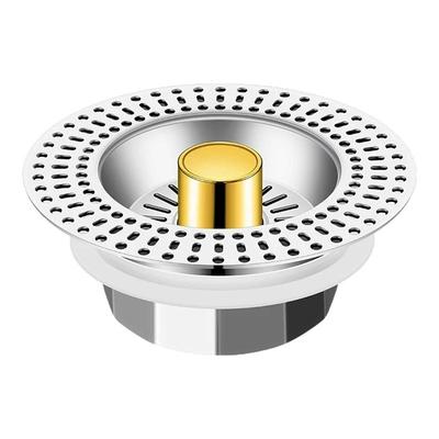 不锈钢水槽过滤网厨房通用款洗菜盆漏水塞洗碗池水槽弹跳芯下水器