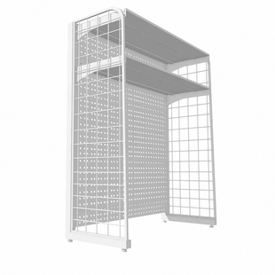 贫美桌上洞洞板书架置物架免打孔靠墙金属洞洞书桌组合书房出租屋