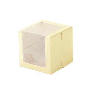 甜品包装盒2寸3寸迷你小蛋糕盒切块法式千层慕斯烘焙透明打包盒子