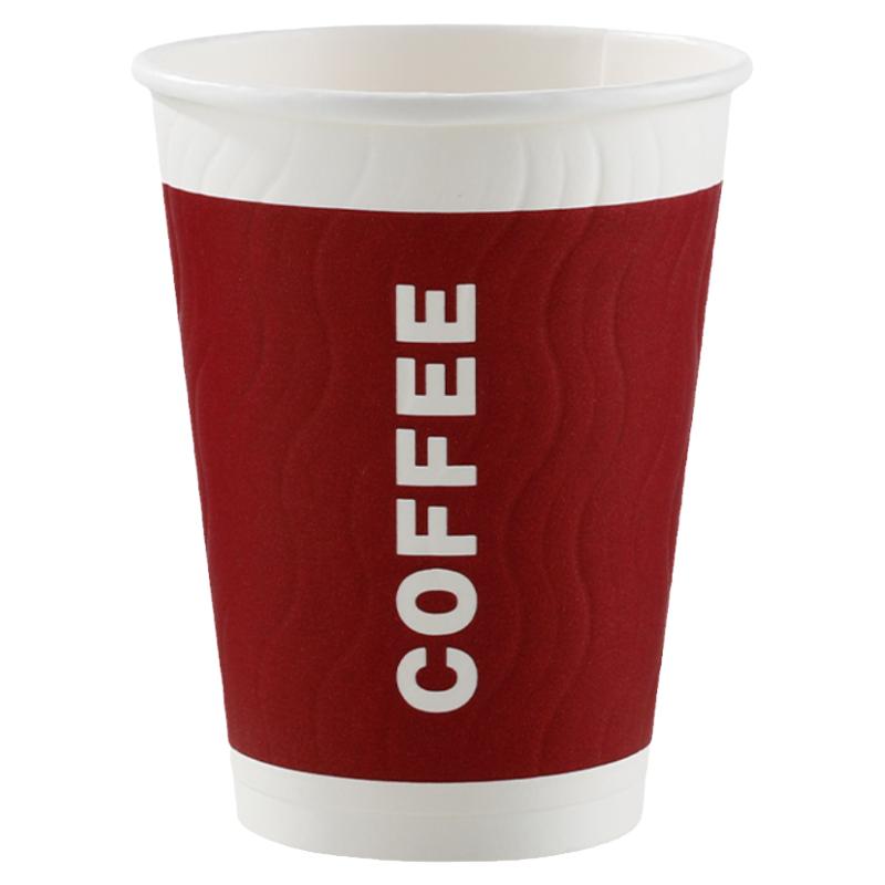 加厚隔热S纹瓦楞纸杯咖啡杯
