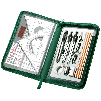 机械制图工具套装圆规专业绘图大学生工科绘图工具包作图工具建筑土木造价尺子分规cad实用多功能高精密圆规