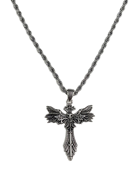 骷髅十字架麻花嘻哈高街百搭项链