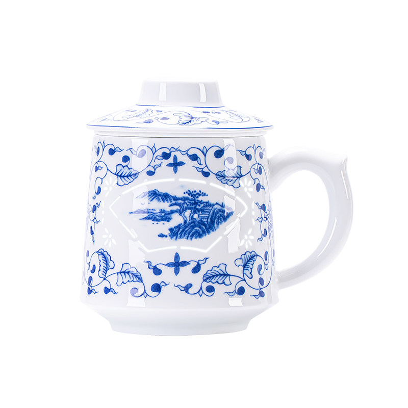 釉中彩玲珑百川杯茶水分离不闷茶