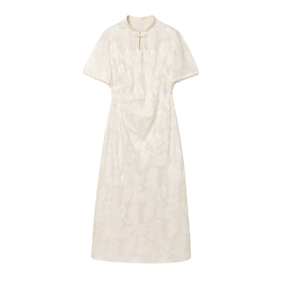 蓝语大码女装气质优雅连衣裙