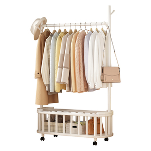 卧室移动挂衣架收纳神器脏衣篓落地衣架多功能衣帽架衣服置物架