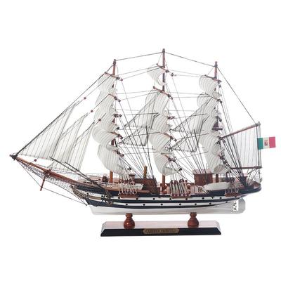 一帆风顺木质帆船模型节日礼物