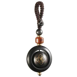 黑檀木马年钥匙扣汽车钥匙挂件高档复古十二生肖情侣钥匙挂饰品