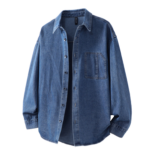 【王一博同款】真维斯复古牛仔衬衫秋季新品男女休闲衬衣外套KZ