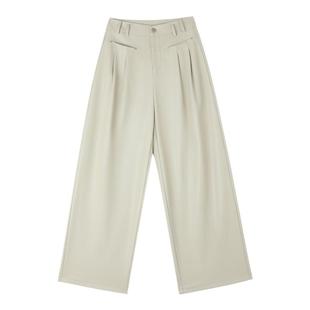 PAPERLLL辛间PU时尚直筒加绒皮裤女2025新款秋冬阔腿黑色高腰裤子