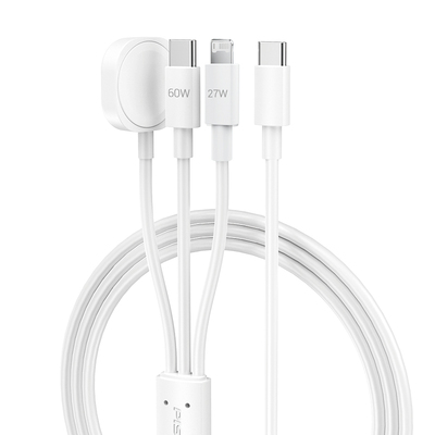 三合一PD快充手机手表磁吸数据线